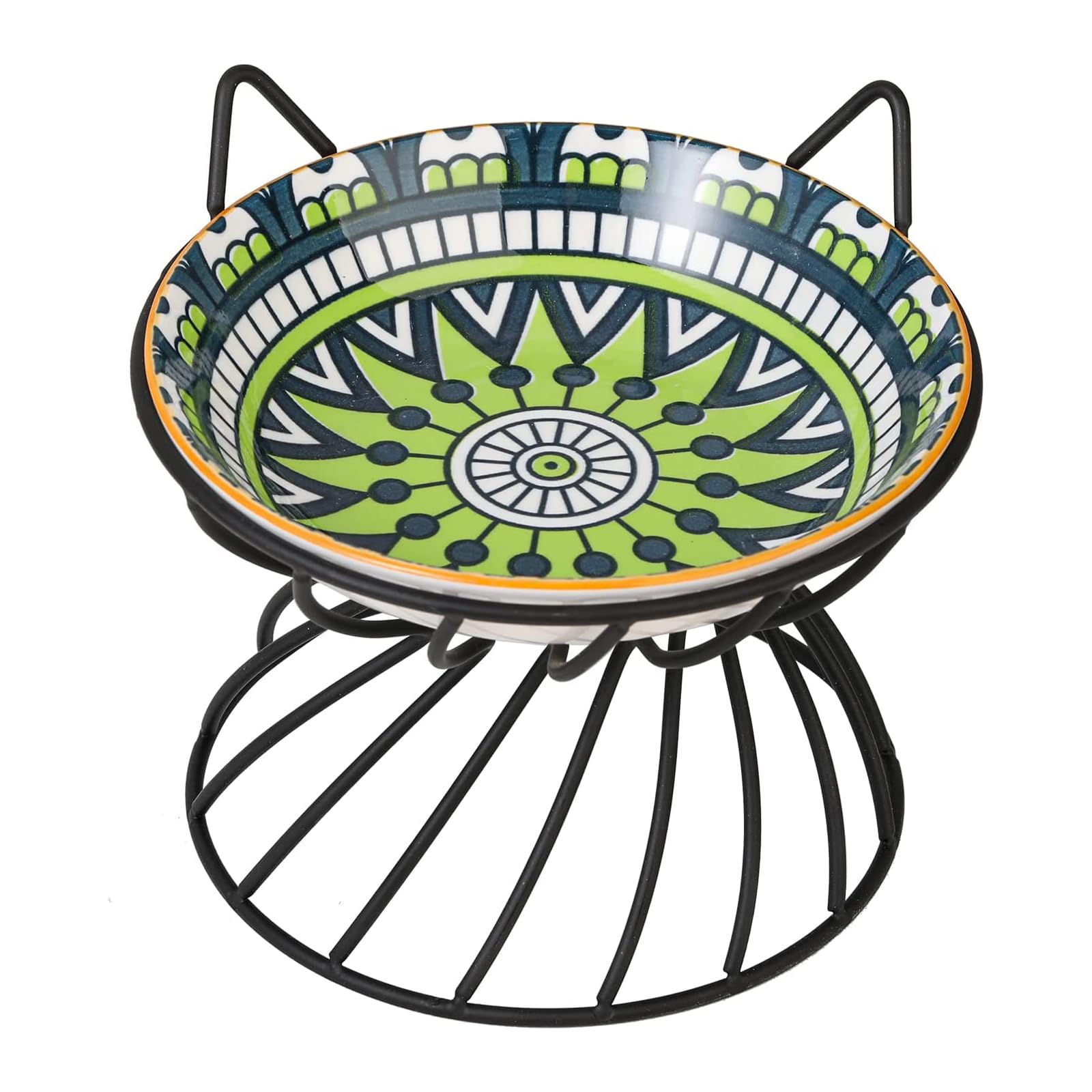 Comedero Gato Elevado Comederos Gatos - Comedero para Gatos con Soporte Antideslizante - Cuenco Gato Ceramica - Tazones Antivomitos para Gatos - Bol Gato - Plato Comida Gato - Platos de Gatos - 250 ml