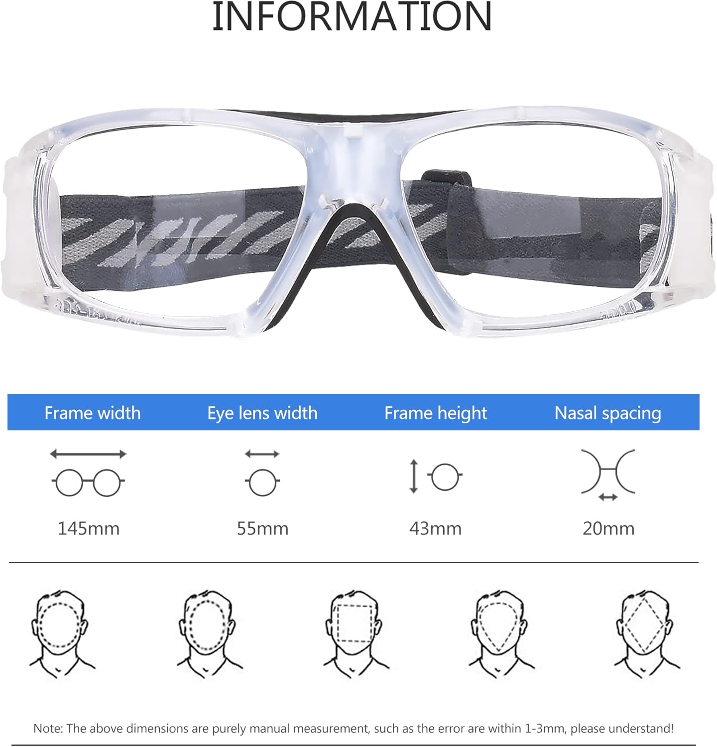 Sport Goggles Basketball Soccer Football Protective Eyewear Safety Goggles Adult Racquetball Goggles Lens Replaceable