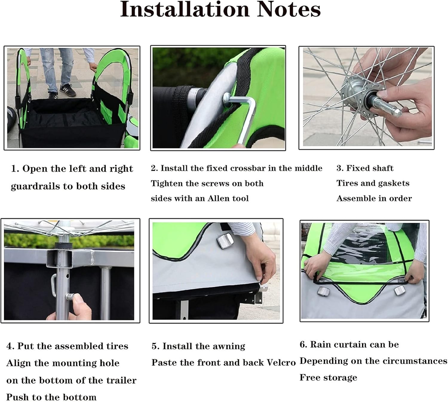 DPBHDM Child Bike Trailer Kid Stroller W Steel Frame Folding Child Bike Trailer Universal Bicycle Coupler Canopy Photo
