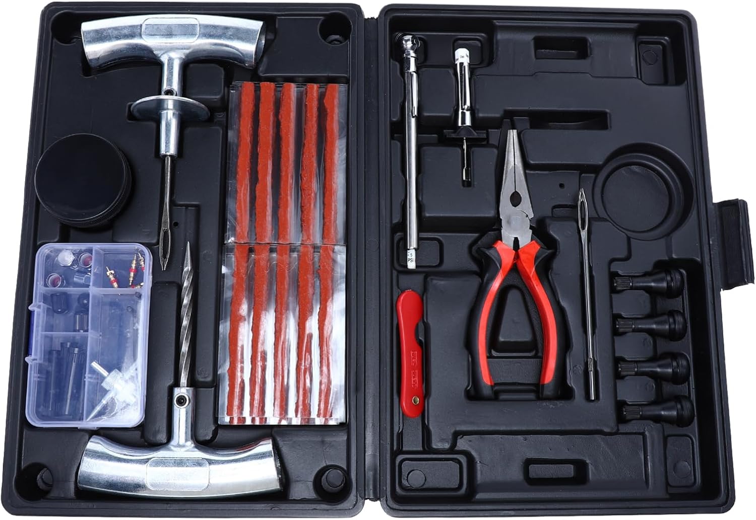 67pcs Tire Repair Kit Heavy-Duty Auto Motorcycle Repair Tools for Quick Puncture Fixes Resistant for Cars Trucks and Electric Vehicles