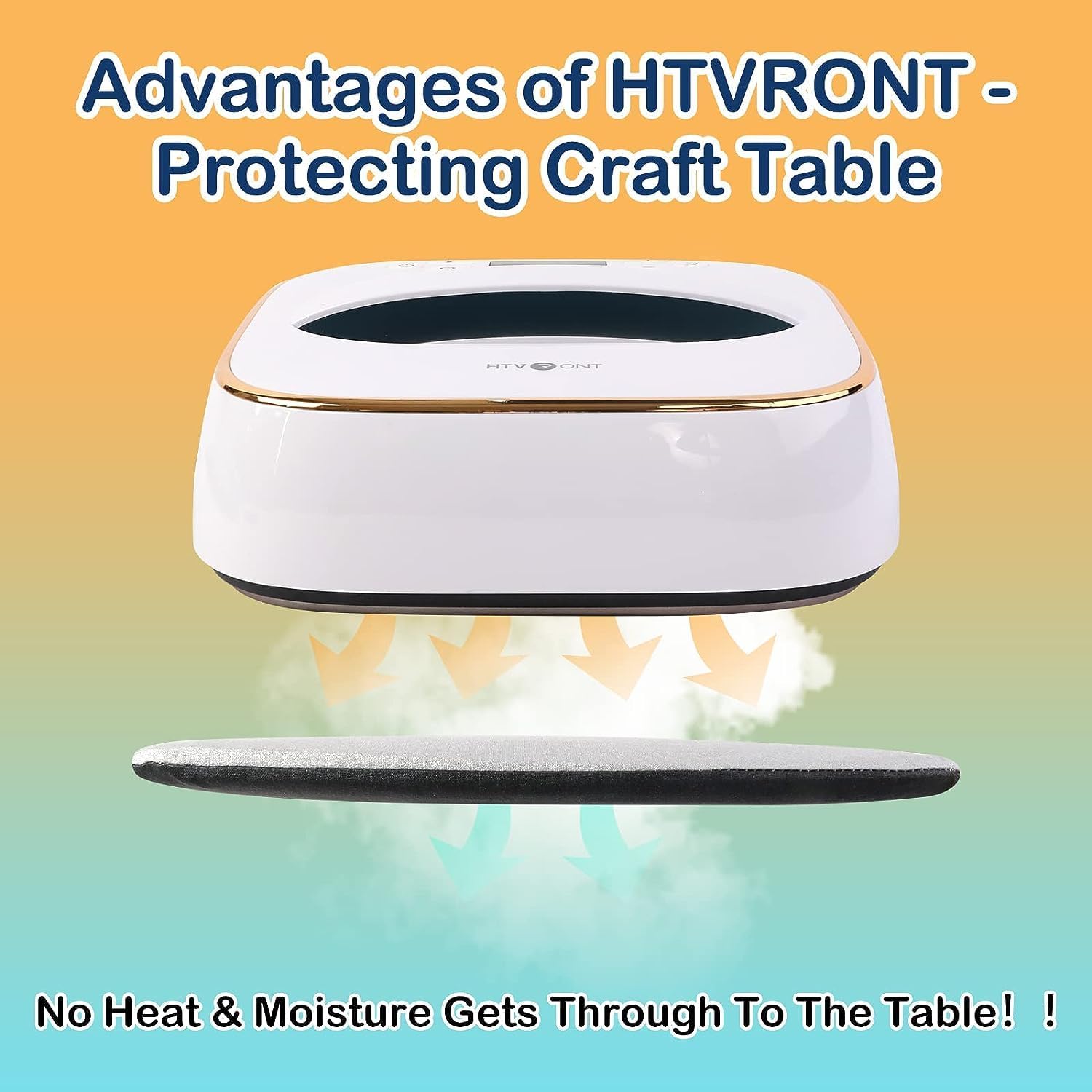HTVRONT Heat Press Mat 8"x10" - Double Sided Pad for Craft Vinyl Ironing image 2