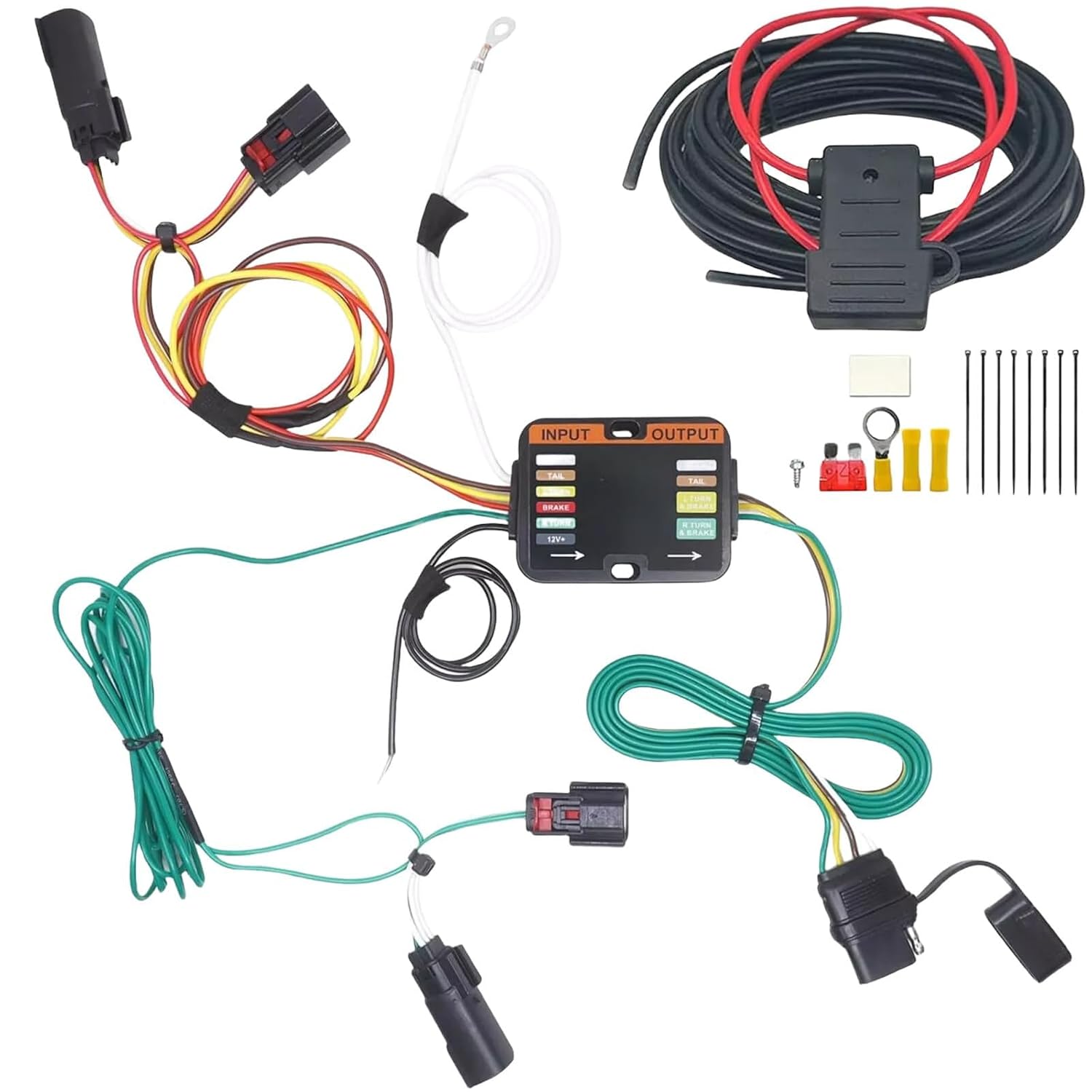 Lightweight Trailer Wiring Harness 56406 for Select Model Cars Simple Installation 4Pin Trailer Wiring Connector