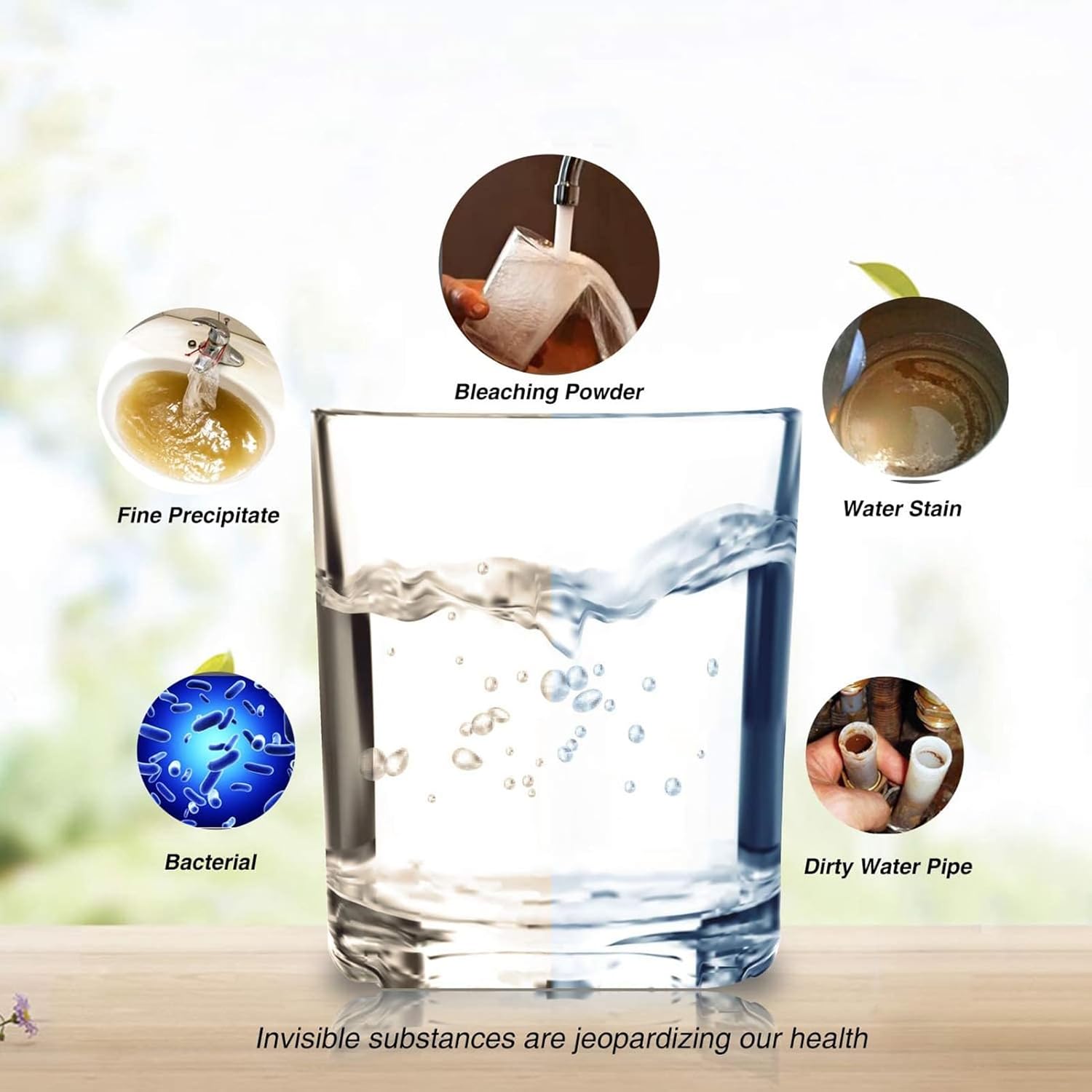 4pcs 10"x 4.25" Sediment Water Filter Cartridge, Whole House Water Filter Replacement Cartridge, for Sink Water Filter(5 microns)