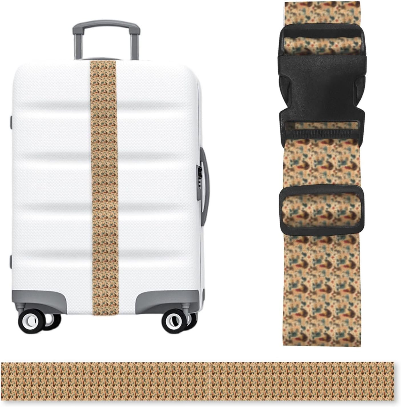 Adjustable Luggage Strap 79in-Farm Animals1