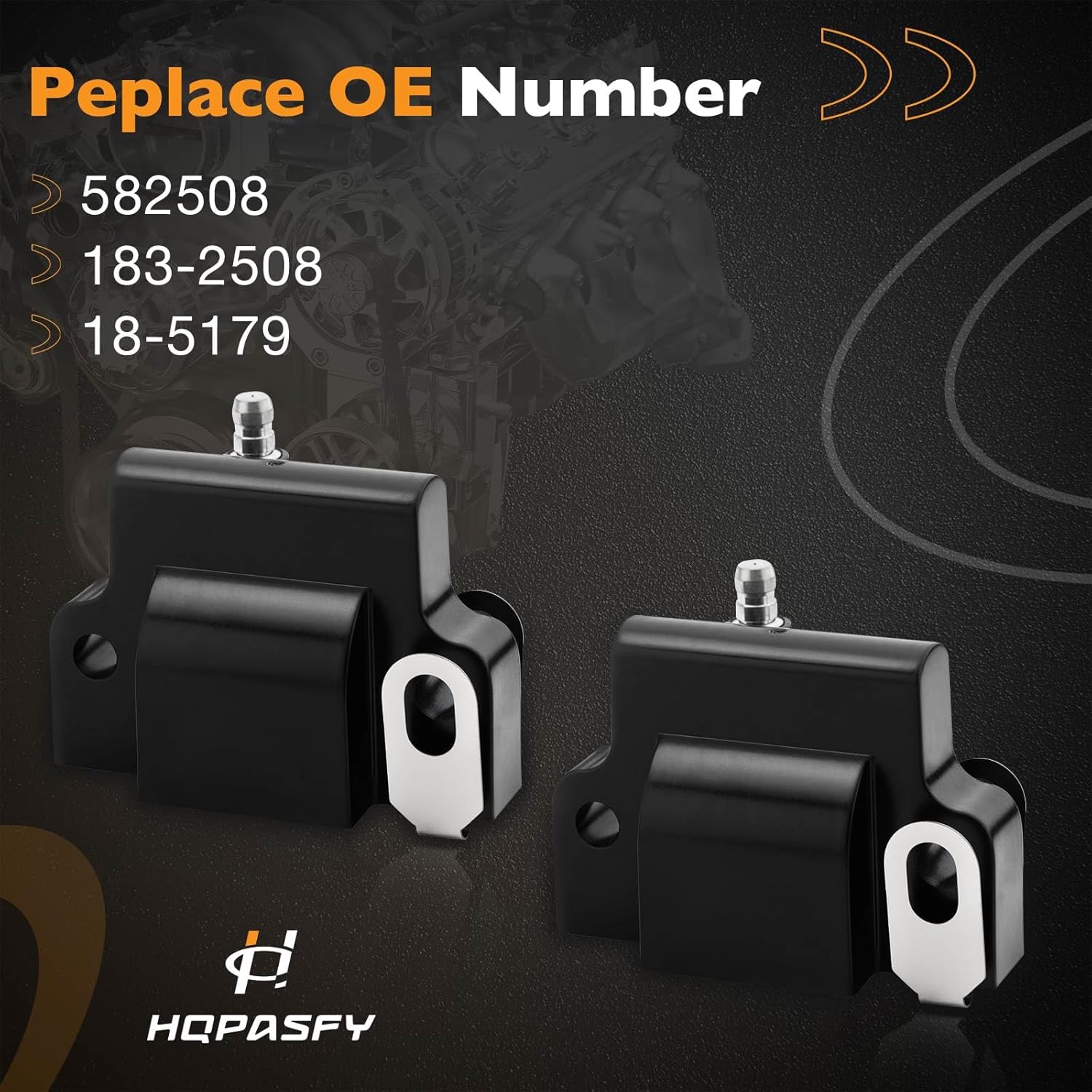 582508 Ignition Coil Pack (4pcs), Compatible with Johnson Evinrude Outboard Engine 25HP/70HP/85HP/90HP/115HP/110HP/120HP/140HP/175HP& More, Replaces# 582508, 18-5179