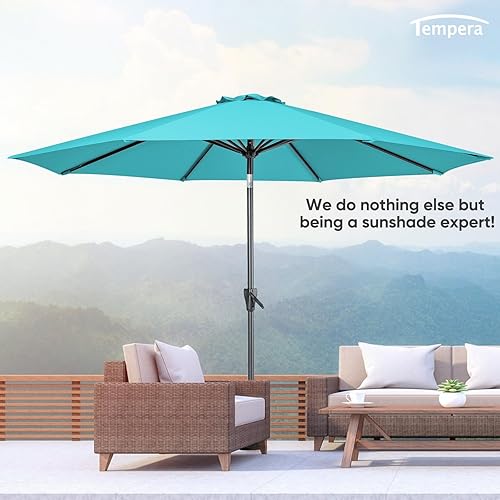 Miniatura 49 de Tempera Patio Market Outdoor Table Umbrella with Push Button Tilt and Crank,Large Sun Umbrella with Sturdy Pole&Fade resistant canopy,Easy to set