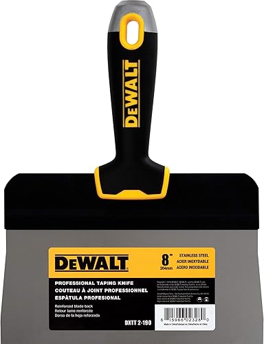 DEWALT Cuchillo de espátula de 8" Big Back | Acero inoxidable con mango de agarre suave | DXTT-2-190