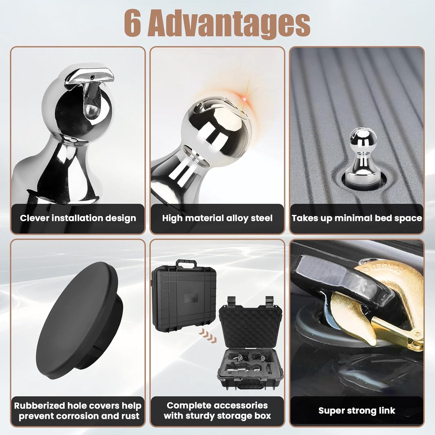 60639 Puck System Gooseneck Hitch Kit, 2-5/16 Inch Ball, Compatible with 2013-2024 Ford F250 F350 F450, 2016-2024 Chevrolet Silverado, Nissan Titan XD & GMC Sierra, 38000 lbs GTW/9500 lbs VT