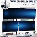 VIVO Triple Monitor Extra Tall Desk Mount for up to 49 inch Ultrawides on Center Bracket and 27 inch Screens on Side Brackets, Holds up to 44 lbs, Black, STAND-V103T