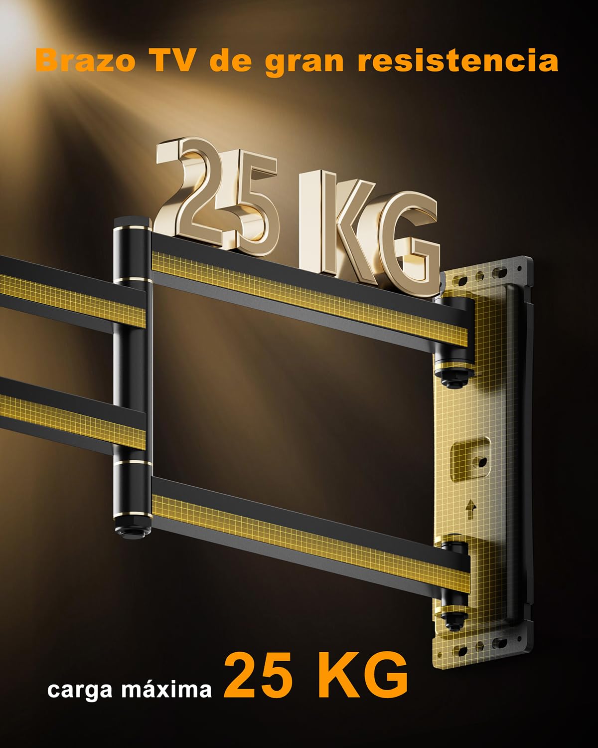 Soporte TV Pared con 1036mm Brazo Articulado para Pantallas Planas y Curvas de 13-43 Pulgadas, Soporte Pared TV Inclinable y Giratorio con 180° Rotación de Movimiento Completo, VESA 200x200mm