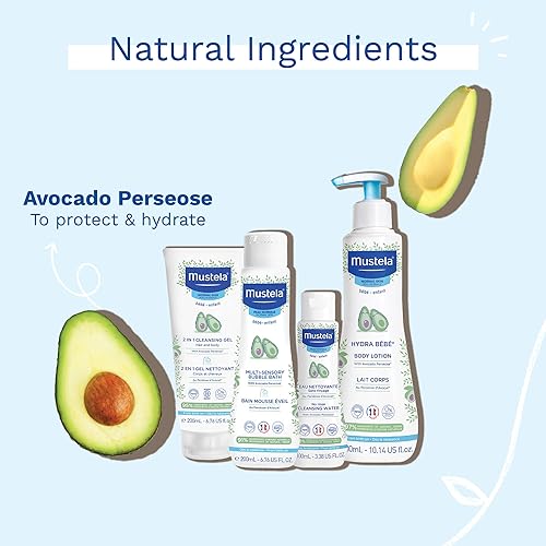 Miniatura 3 de Mustela Baby Bath Time Essentials Set de regalo - Cuidado de la piel del bebé natural y a base de plantas - Set de 4 artículos