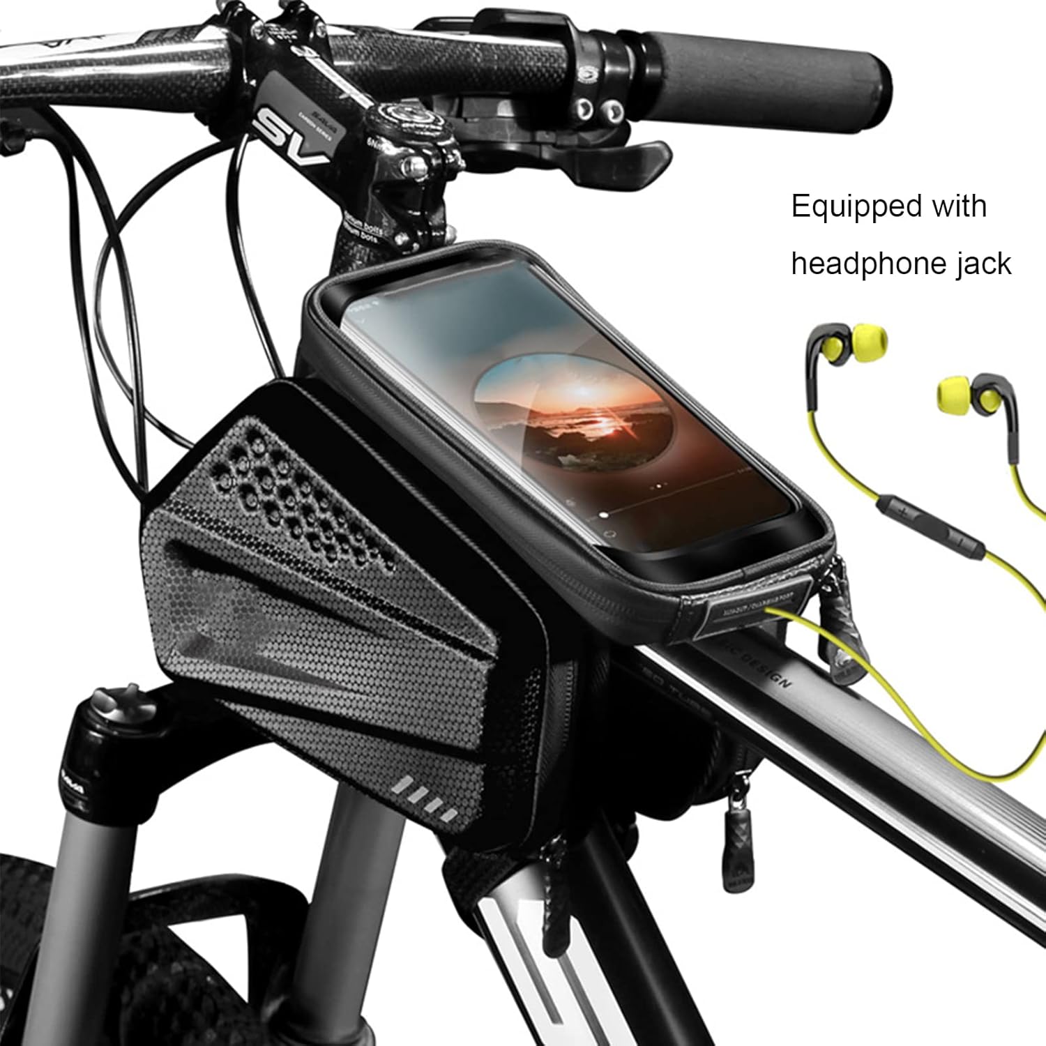 Large Capacity Waterproof Bicycle Bag Saddle Bags Touch Screen MTB Frame Front Top Tube Bag Phone Holder Bicycle Accessories