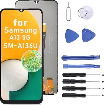 MP+ A13 Screen Replacement for Samsung Galaxy A13 5G with Repair Tools Kit, LCD Touch Display Digitizer Assembly for SM-A136U, Fix Broken, Unresponsive or Black Screen