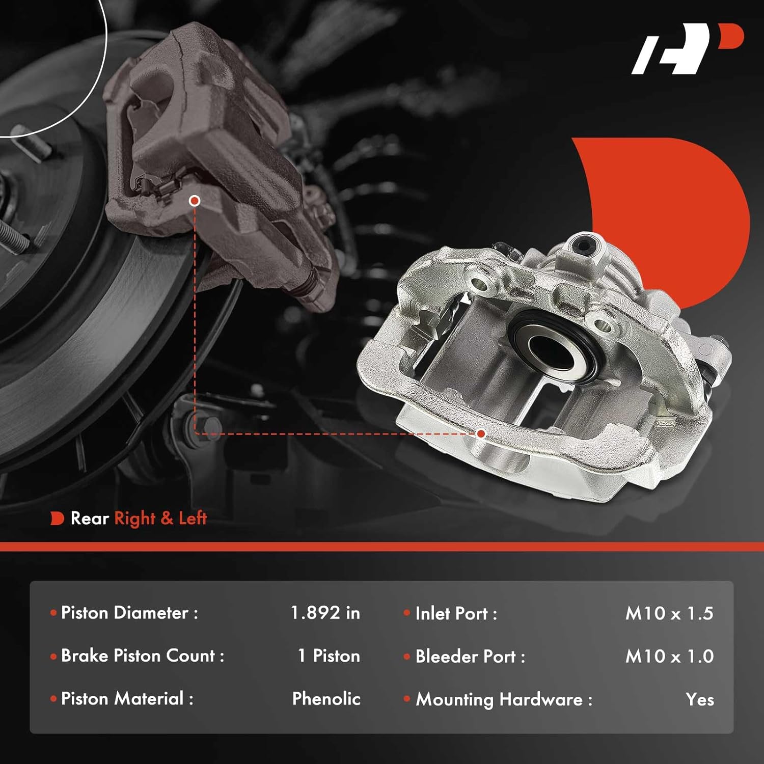 A-Premium Disc Brake Caliper Assembly with Bracket Compatible with Select Chevrolet, GMC, Isuzu and Oldsmobile Models - Blazer, S10, Jimmy, Sonoma, Hombre, Bravada - Rear Driver and Passenger Side