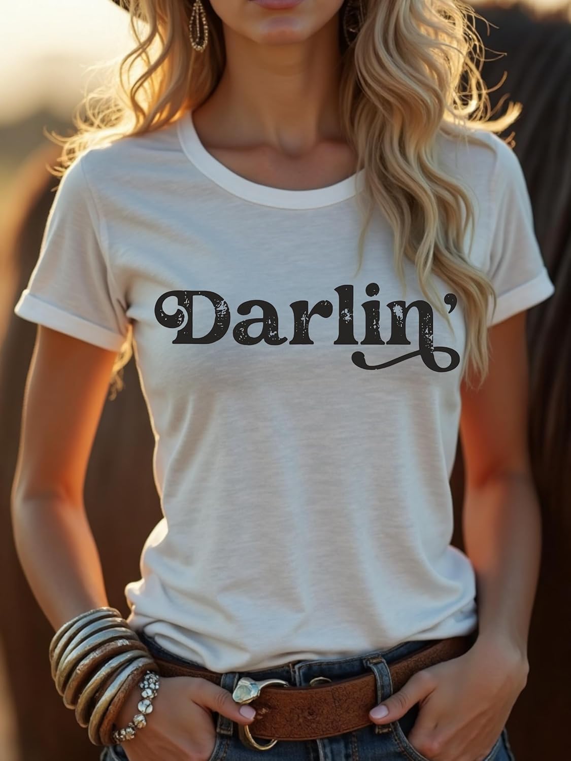 Western Shirts for Women,Boho Cowgirl T Shirts Vintage Rodeo Graphic Tees Short Sleeve Casual Tops Vacation Outfit - Image 4