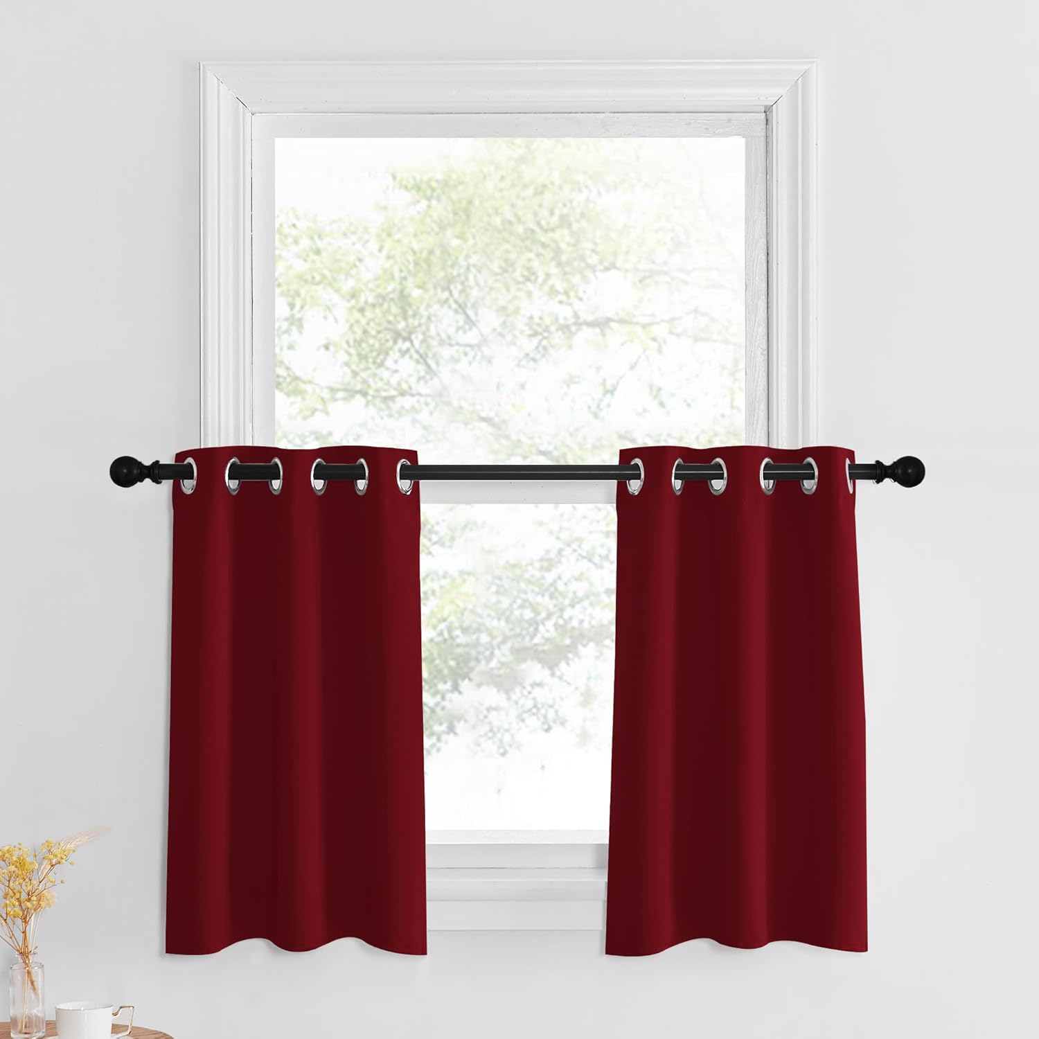 NICETOWN Christmas Valance Curtains for Living Room Decor