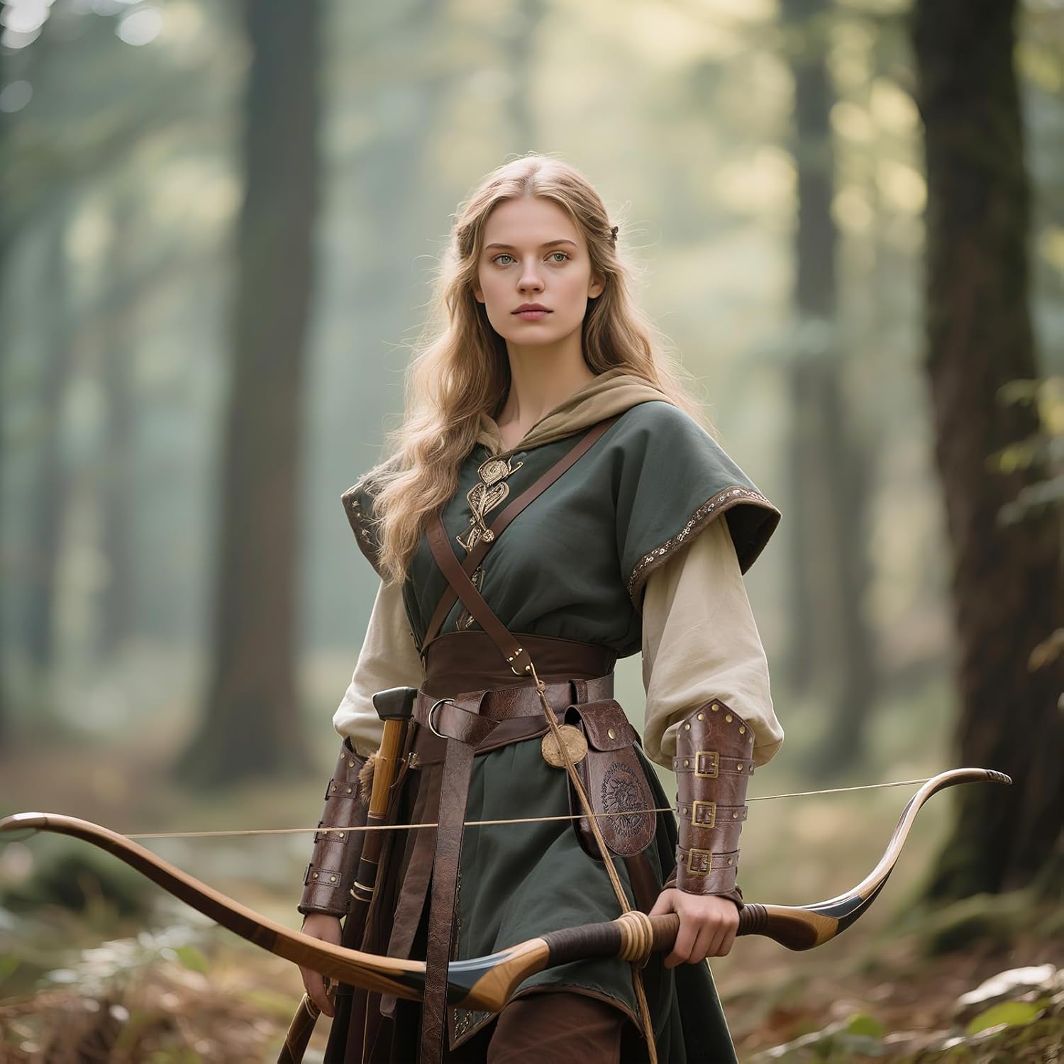 Renaissance Accessories 3 PCS - Viking Belt, Leather Bracers & Pouch for Halloween Cosplay | Adjustable - Image 7