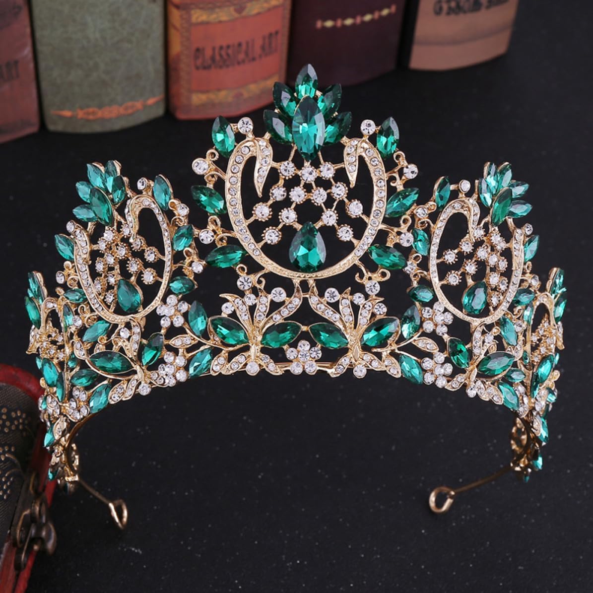 Vintage Baroque Bride Crown Hairpiece with Rhinestone Inlaid Alloy, Special Focus Wedding Headdress for Bride, Chic and Luxurious Design for Weddings and Performances