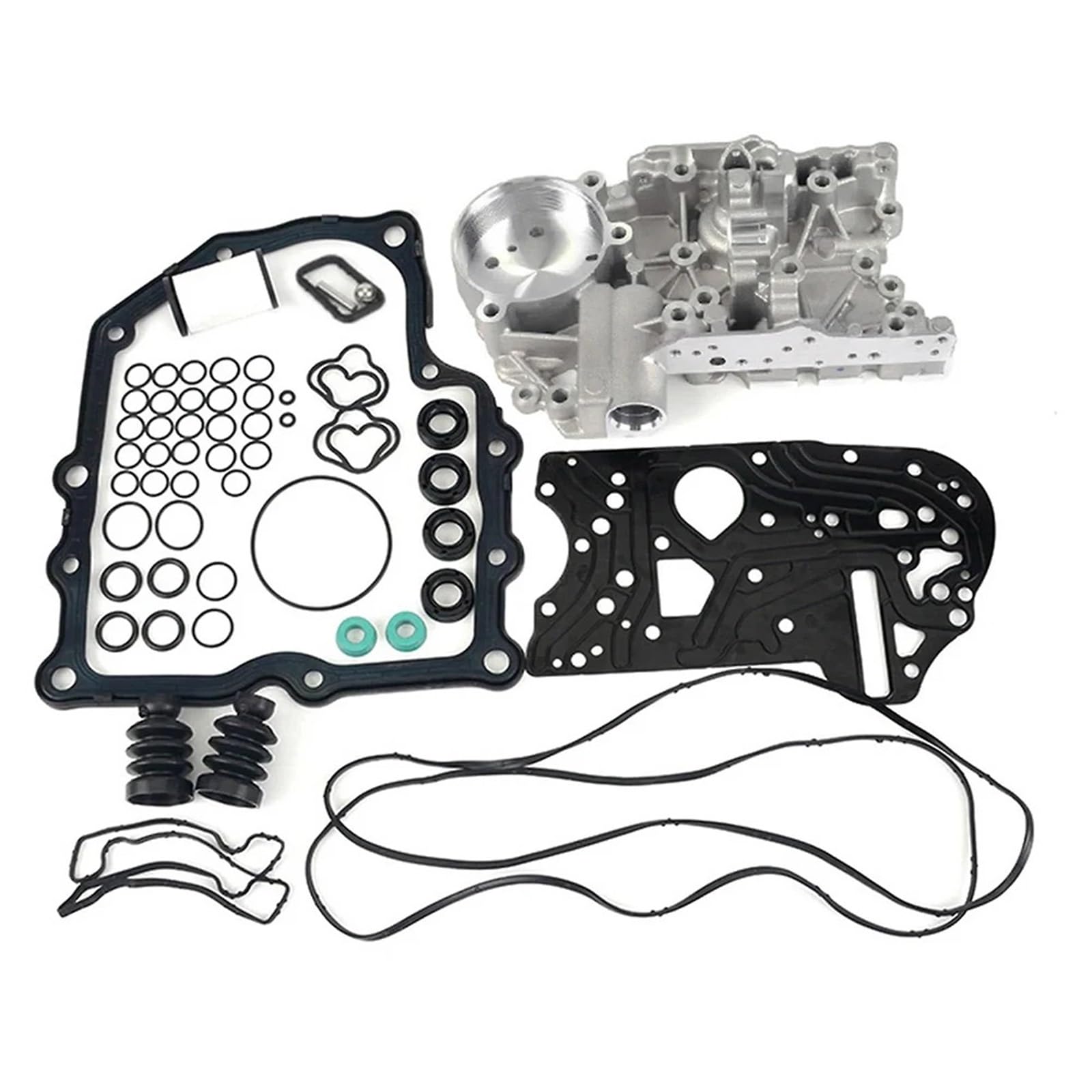 Atehden Complete Set Valve Body Solenoid Module Transmission Valve Body Transmission Valve Body Mechatronic Rebuild Kit With Valve Plate Fit For Audi Fit For Vw Fit For Skoda Seat 7 Speed(Complete Set)