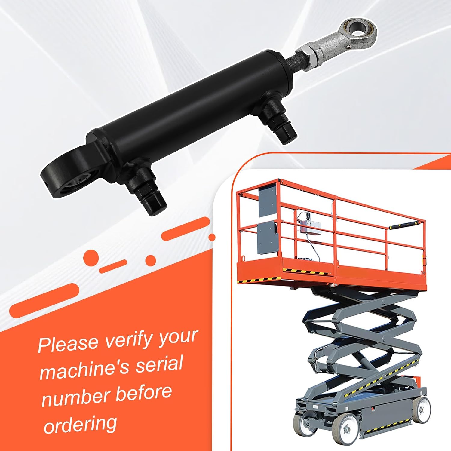 120236 162715BA Steering Cylinder Compatible with Skyjack Scissor Lift SJIII3220 SJIII3226 SJIII4620 SJIII4626 SJIII4632 SJIII4830 SJIII4832 SJIII6826 SJIII6832 Replace SJ120236