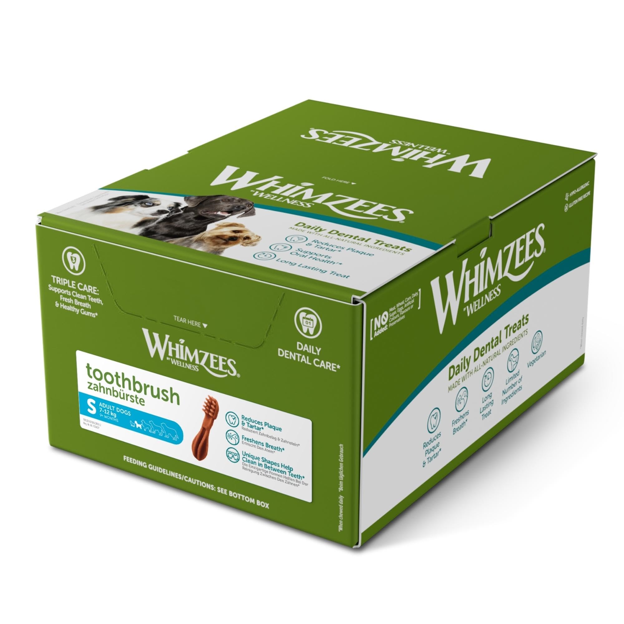 Whimzees Cepillo de Dientes tamaño s/150 Unidades en la Pantalla, 1er Pack (1 x 2.25 kg)
