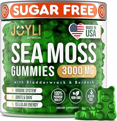Gomitas de musgo marino – Gomitas de musgo irlandés para adultos y niños – Suplemento avanzado de superalimento con gel de musgo marino natural,