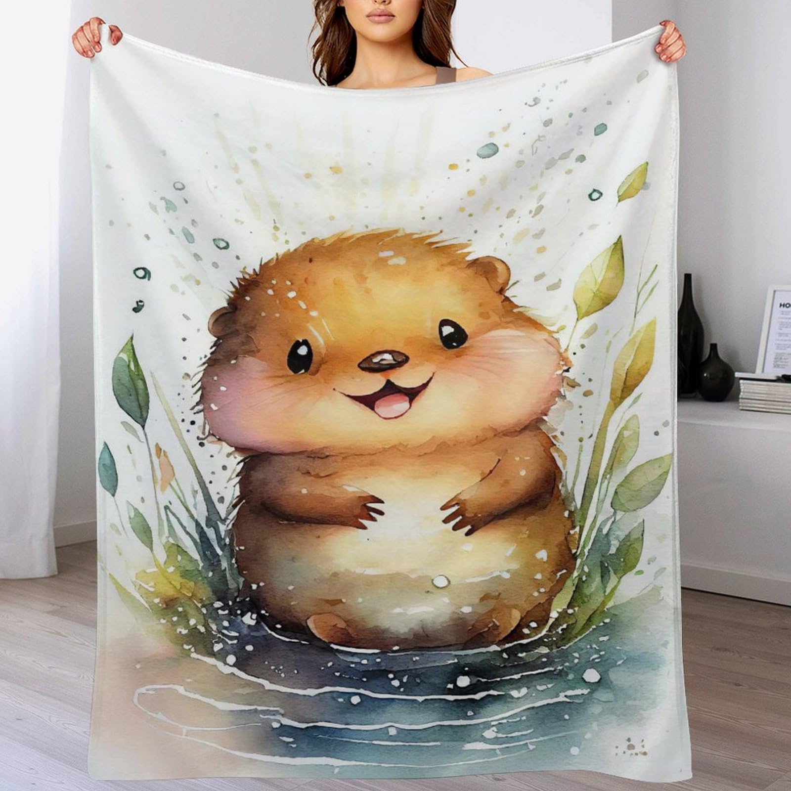 Manta de franela suave y cómoda con acabado premium para salón elegante