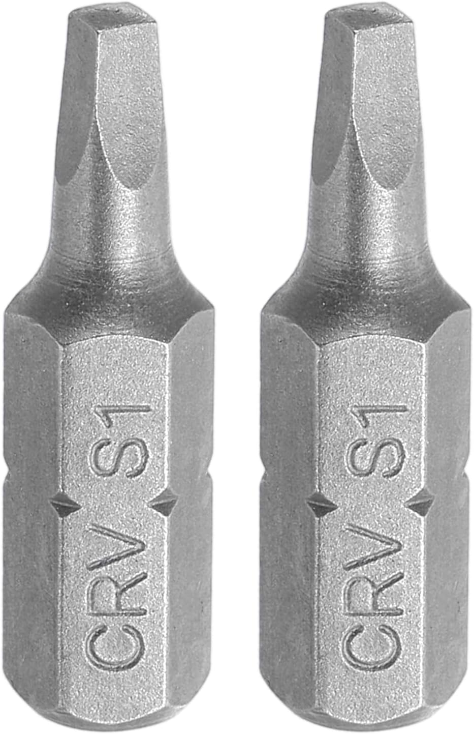 HARFINGTON 2pcs Square Head Screwdriver Bits 1/4" Hex Shank SQ1 Head 1" Length CR-V Steel Screw Driver Drill Bit for Repair Work Electric Screw Driver