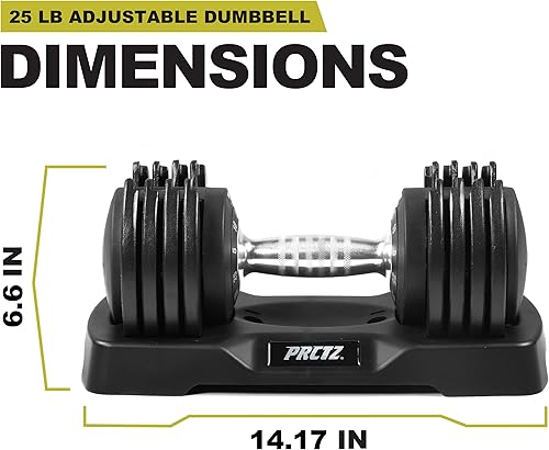 PRCTZ - Mancuerna ajustable individual disponible en 25 libras y 55 libras