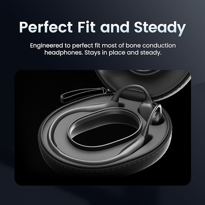 Mojawa Bone Conduction Headphones Hard Case Compatible with Purra Run, HaptiFit Terra, Aerra, Run Plus, Run Air, Run SE and Most of The Open Ear Headphones