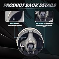 Vista 5 de Conjunto de lámparas antiniebla de conducción para Ford Expedition 2007-2013, Ford Ranger 2008-2011 Reemplazo de luz antiniebla con bombillas H10