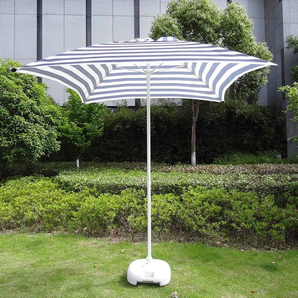Parasols 6.6'/2M Square Outdoor Patio Garden Table Umbrella, For Outdoor Yard, Beach Commercial Event Market, Swimming Pool Side, Stripes (Color : Rainbow Color) (Blacanwhitstripes)