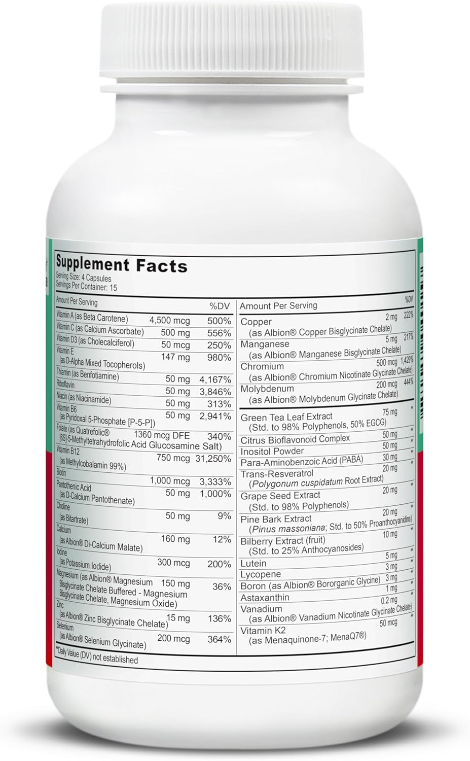 LIVELY VITAMIN CO. Multivitamin - 37 Vitamins Minerals and Extracts - Energy - Memory - Immune Function - Heart- Brain - Focus - Mood - Antioxidants - Dairy Gluten Soy Free - 60 Vegetarian Capsules