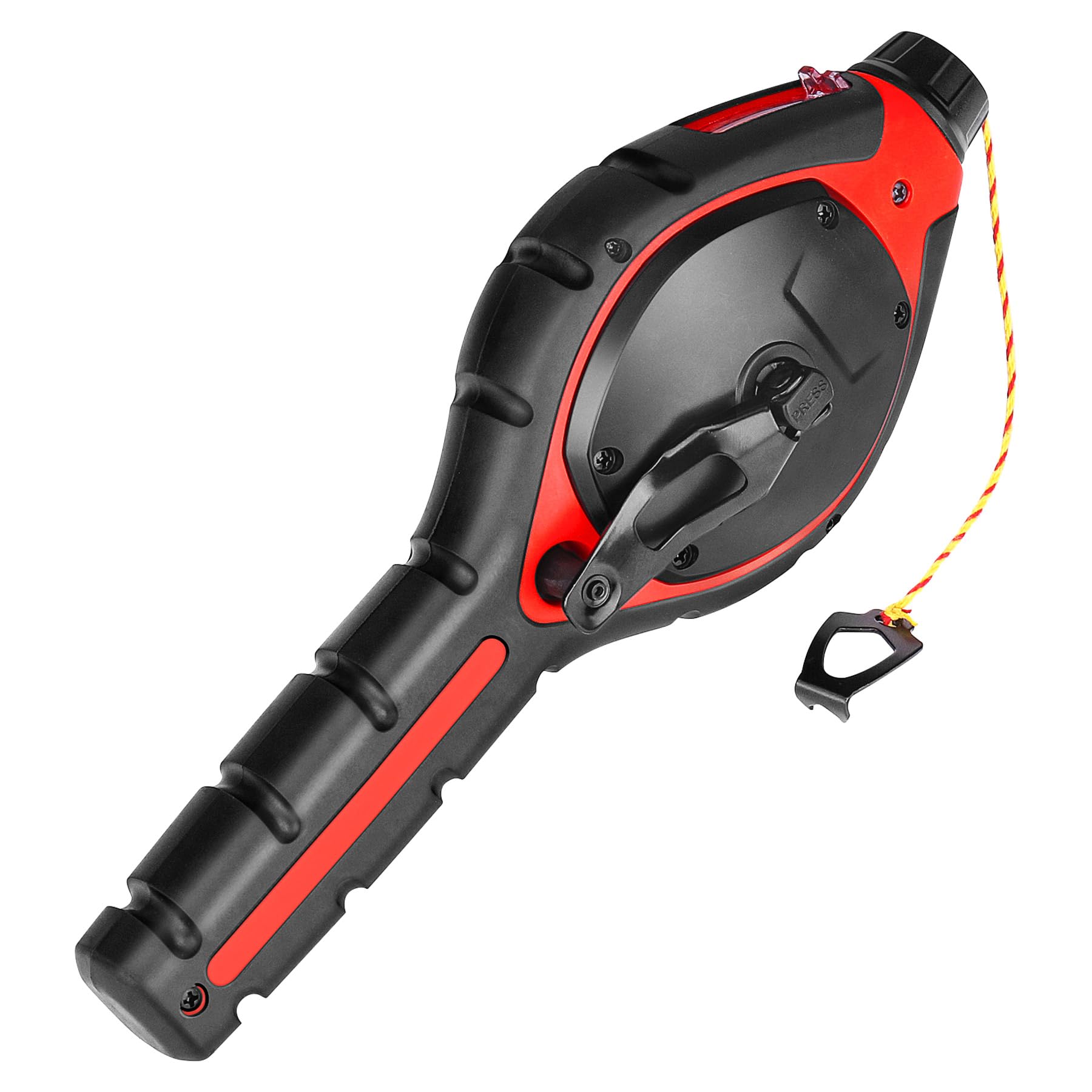 HAUTMEC Pro Chalk Line, 30m/100ft Chalk Line Reel with 6:1 Gear Ratio, Rubber Long Handle, Easy Top Loading