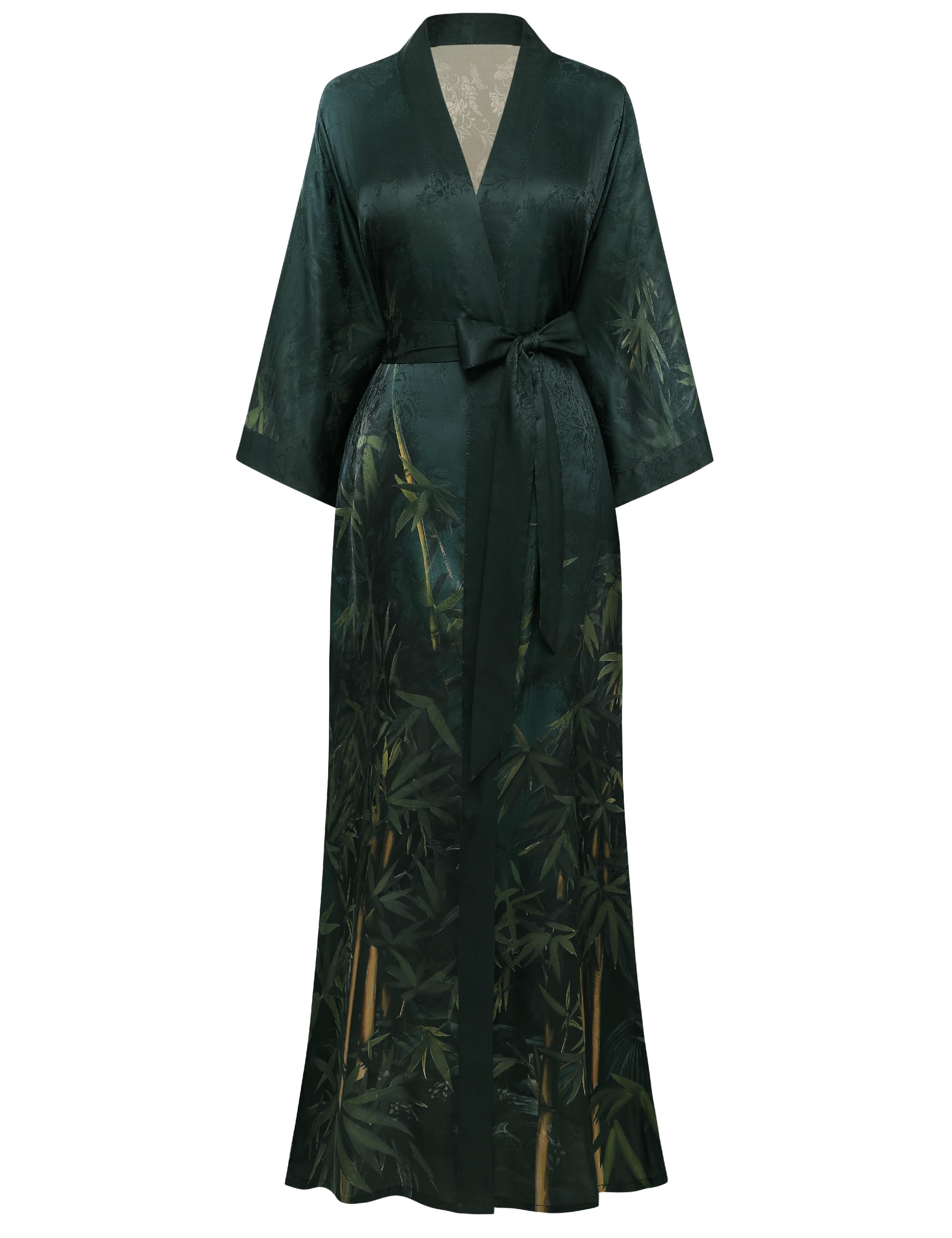 Kimono Robe for Women - Long Satin Sleepwear Silky Kimono Cover-Up Nightgown Japanese Bathrobe Loungewear Blouse