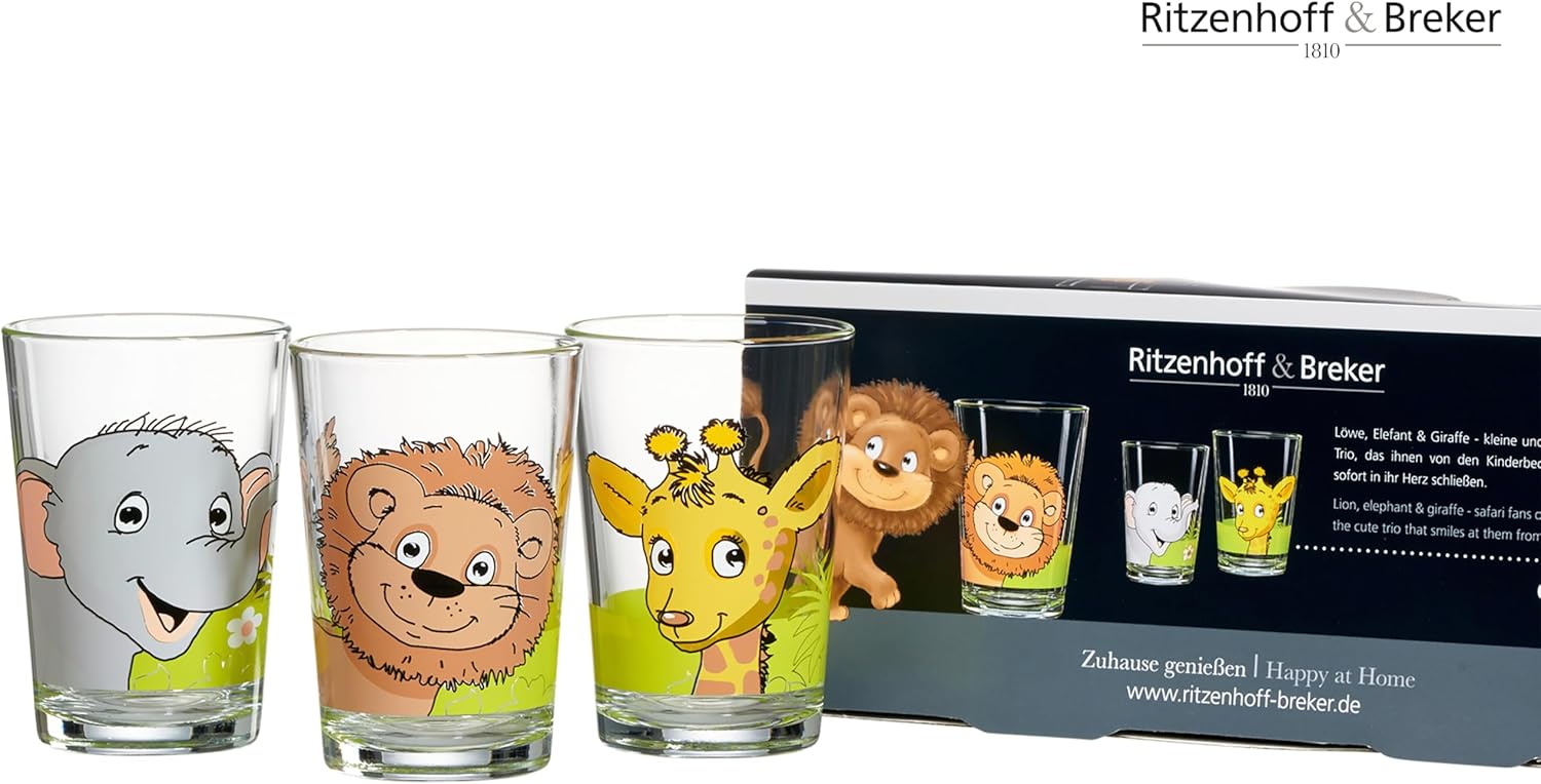 Ritzenhoff & Breker Afrikatiere Children's Drinking Glasses Set of 6