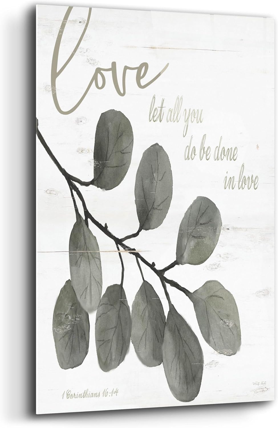 Epic Art 'Let All You Do Be Done in Love' by Cindy Jacobs, Acrylic Glass Wall Art, 12"x16"
