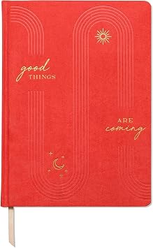 DesignWorks Ink Floral 7.25" x 10.25" Jumbo Journal Notebook with Soft Touch Cover, Gold Accents, Lined Pages, Ribbon Marker for Work, Writing, Journaling Orange