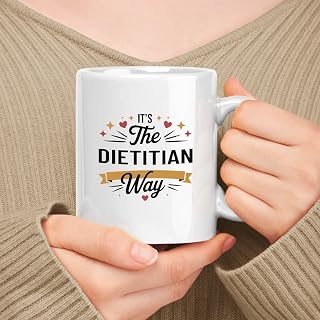 White 11oz Ceramic Coffee Mug - It's The Dietitian Way - Double-Sided Print - Funny Gift For Dietitians - Microwave & Dishwasher Safe
