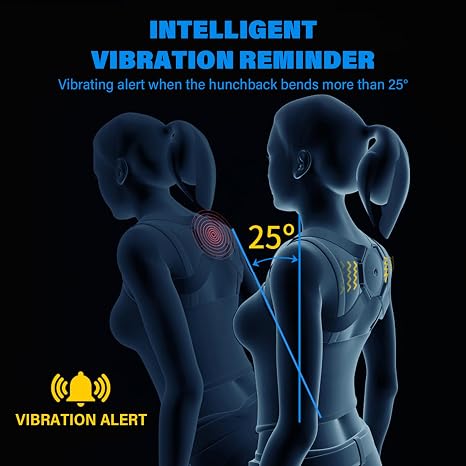 Smart Posture Corrector|Smart Posture Corrector Adjustable Soft Comfortable Back Straightener with Sensor Vibration Reminder for Kids Adults