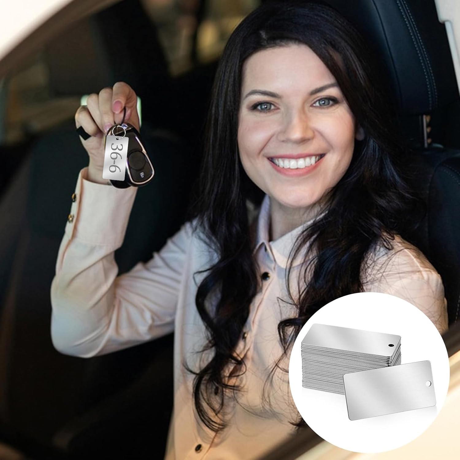 30 Pcs Metal Engraving Blanks, 1 x 2 Inch Stainless Steel Metal Business Cards Stamping Blanks Silver Stainless Steel Rectangle Blank Tags for Laser Engraving, DIY Gift, Dog Tags, Office, Home - Image 5