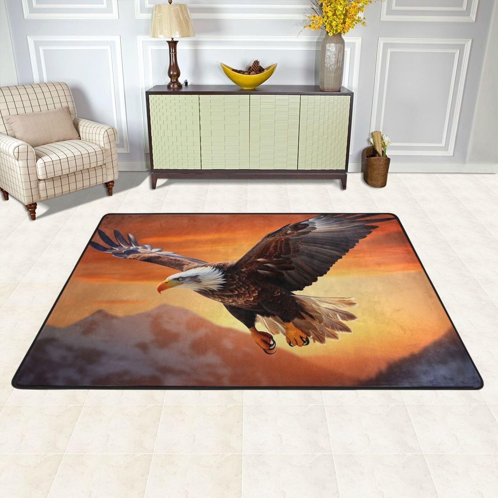 Tapis de chambre lavable grand tapis de sol déco salon