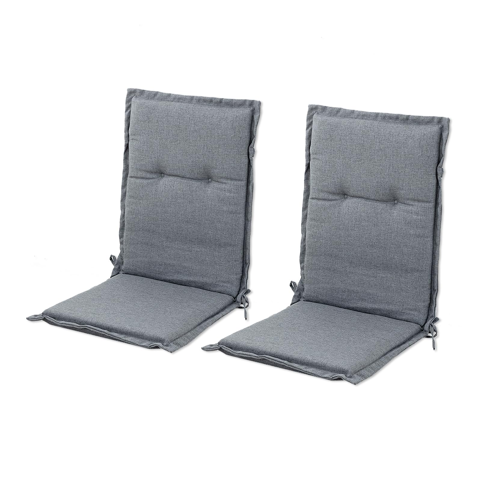 Helios&Hestia Indoor High Back Rocking Chair Cushions with Back Elastic and Ties, Outdoor Dining Seat Pads Replacement for Glider and Swivel Rocker, Waterproof, 18" x 42" x 1.5", Set of 2, Dark Grey
