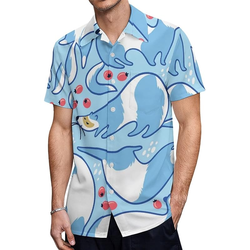 服 ファッション小物 全3色 黒 赤 ベージュ かわいいフェレット柄 半袖 シャツ メンズ 3dプリント 夏服 カジュアルでシンプル Etwhszn8gy Seratas Edu My
