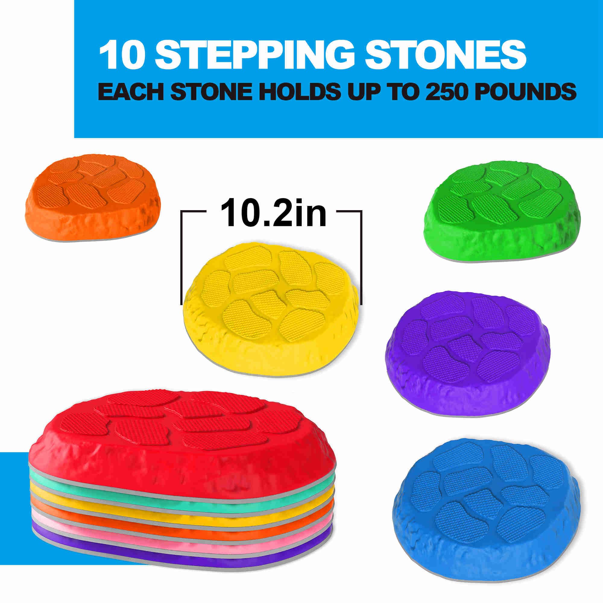 Stones  キッズ Amazon.com: TECKMICO 10-Pack Stepping Stones for Kids,Non-Slip