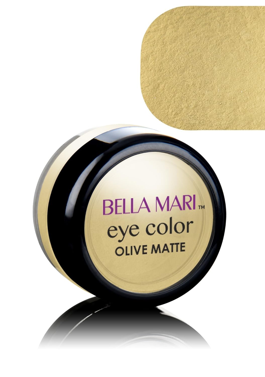 Bella Mari Natural Mineral Eyeshadow, Olive (Matte); 0.1oz