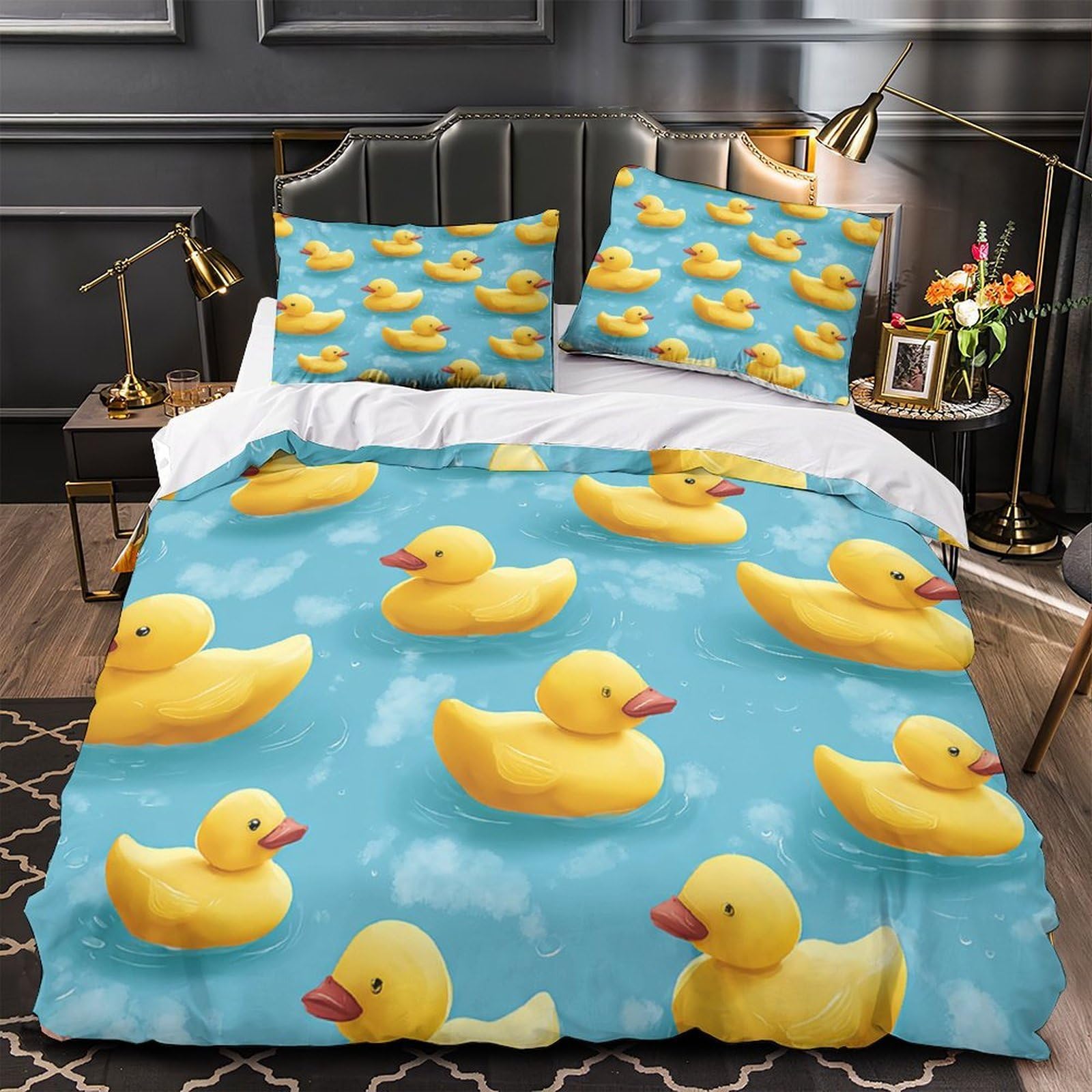 Parure de lit chien 3D pour une ambiance de chambre cosy et chic