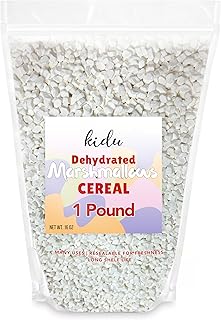 Dehydrated Marshmallow Bits 1 Pound Resealable Bulk Bag Cereal White Assorted Shapes, Perfect For Easter, Saint Patrick's Day Celebration