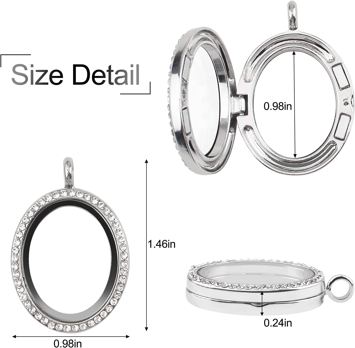 WANDIC Rhinestone Photo Charm - Image 3