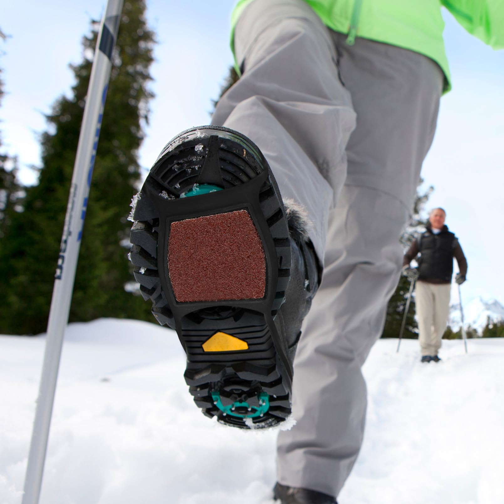 Beavorty 1 Par Crampones Antideslizantes de Arena Gruesa para Calzado Cubrezapatos para y para Senderismo Pesca y Actividades al Aire
